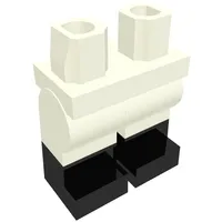 Hips and White Legs with Red Ribbon and Black Boots Print