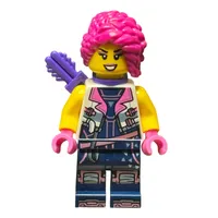 Zoey, White Shirt, Dark Purple Quiver