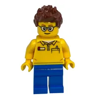 Yellow Torso, Blue Legs, Reddish Brown Hair