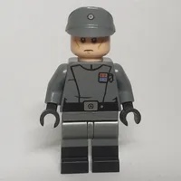 Imperial Officer / Lieutenant, Dark Bluish Gray Uniform, Dual Molded Legs