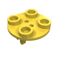 Wheel Holder, Plate, Round 2 x 2 Thin with Clips