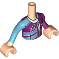 Minidoll Torso Girl with Race Suit, Zippers, Tyre