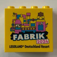 Brick 2 x 4 x 3 with 'LEGOLAND Deutschland Resort FABRIK 2024' print