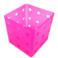 Clikits Container, Utensil Holder, Cube 9 x 9 x 6, 9 Holes Each Side