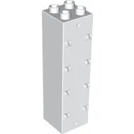 Duplo Building Wall 2 x 2 x 6 with Drawer Slots on One Side and Eight Hinges on the Other