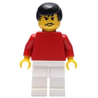 Soccer Player Red Plain Torso, White Legs 7