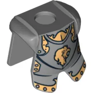 Minifig Neckwear Armor Breastplate with Leg Protection, Kingdoms Lion Head Print