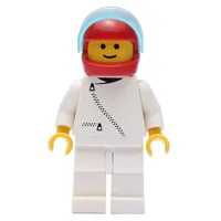 Racer, White Jacket with Zipper, Red Helmet with Visor (3626a Head)
