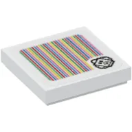 Tile 2 x 2 with Foo and Barcode Print (Sticker)