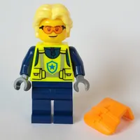 Helicopter Pilot, Neon Yellow Torso, Dark Blue Legs, Bright Light Yellow Hear