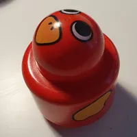 Primo Brick 1 x 1 with Round Rattle, Bird Face and Yellow Wings Print