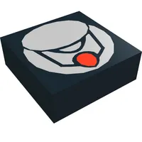 Tile 1 x 1 with Green Oval Print