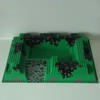 Baseplate Raised 32 x 48 with Ramp, Large Pit, and Stairs and Stones Print