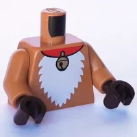 Torso Fur, White Chest, Red Necklace with Sleigh Bell / White Tail print, Medium Nougat Arms, Dark Brown Hands