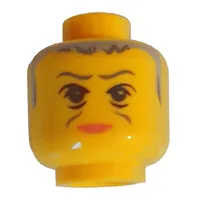 Minifig Head Minerva McGonagall, Pink Lips, Gray Hair, Wrinkles Print [Blocked Open Stud]