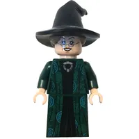 Professor Minerva McGonagall, Dark Green Robe, Black Hat with Dark Tan Hair, Azure Circle Symbols