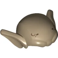 Head Top Goblin with Ears and Dark Bluish Gray Hair Lines Print