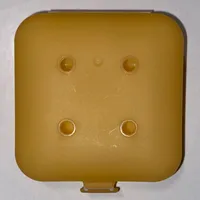 Clikits Container Box, Square with 2 x 2 Holes Arrangement - Hinged