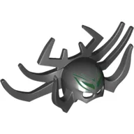 Mask Headdress with 10 Horns and Dark Green Forehead Print (Hela)