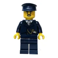 Tram Driver, Dark Blue Torso, Dark Blue Legs, Dark Blue Hat