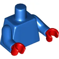 Torso, Blue Arms, Red Hands [Plain]