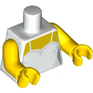 Torso Dress with Glitter Print, Yellow Arms and Hands