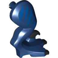 Animal Body Part, Dinosaur, Raptor Leg, Right, with Pin, Black Claws, Blue Stripes