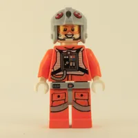 Rebel Pilot Snowspeeder, Orange Flight Suit, Light Bluish Gray Helmet