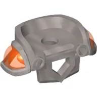 Minifig Neckwear Armor Breastplate with Pentagonal Hole in Front and 2 Studs on Back with Trans-Neon Orange Shoulder Pads Pattern