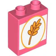 Duplo Brick 1 x 2 x 2 with Cereal Box, Wheat print
