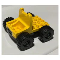 Duplo Truck with 4 x 4 Flatbed Plate and Jumbo Wheels with Black Base