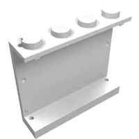 Panel 1 x 4 x 3 - Solid Studs with Snowflake Print [8660]