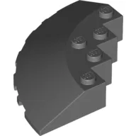 Brick Round Corner 6 x 6 with 33° Slope and Facet Cutout