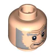 Minifig Head Ollivander, Dual Sided, Smiling / Scared Print [Blocked Open Stud]