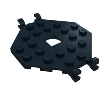 Plate Special 6 x 6 Octagonal with Square Hole and 4 Clips (Boat Mast Platform)