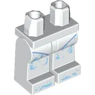 Hips and White Legs with Leotard, Medium Blue Trim, Ice Patches print