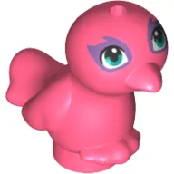 Animal, Bird, Feet Joined, Dark Turquoise Eyes, Medium Lavender Eye Shadow Print