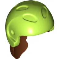 Hair and Helmet, Sports / Ski, with Reddish Brown Hair [1 Hole]