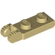 Hinge Plate 1 x 2 Locking with 2 Fingers On End, with Groove, 9 Teeth