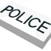 Tile 1 x 2 with 'POLICE' Print