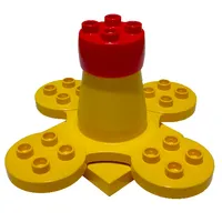 Duplo Merry-Go-Round with Red Cap and Four Seats, and 4 x 4 Base