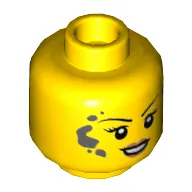 Minifig Head Nanna, Peach Lips, Clean / Dirt Stains