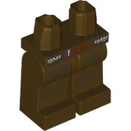 Hips and Dark Brown Legs with Black/Silver/Dark Orange Belt, Coat Ends print