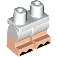 Hips and Light Nougat Medium Legs with Black Toes, White Skirt print