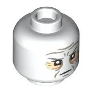 Minifig Head Darth Vader, Dark Tan Wrinkles and Scars, Light Nougat Eyeshadow Print