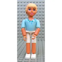 Belville Figure Articulated Elbows, Child, Female, Light Yellow Hair, Short White Pants, Light Blue Shirt Print (Princess)