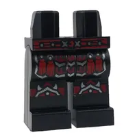 Hips and Black Legs with Red Studded Belt, Tassels and Armor