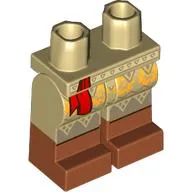 Hips with Tan Legs and Medium Nougat Boots Pattern, Red Sash, Dark Tan/Yellow Decorations print