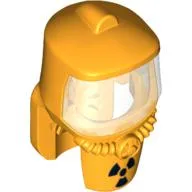 Mask, Hazard Suit with Trans-Clear Shield, Radioactivity Warning Print