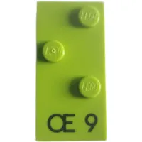 Braille Brick 2 x 4 with 3 Studs ⠪ and 'Œ 9' print